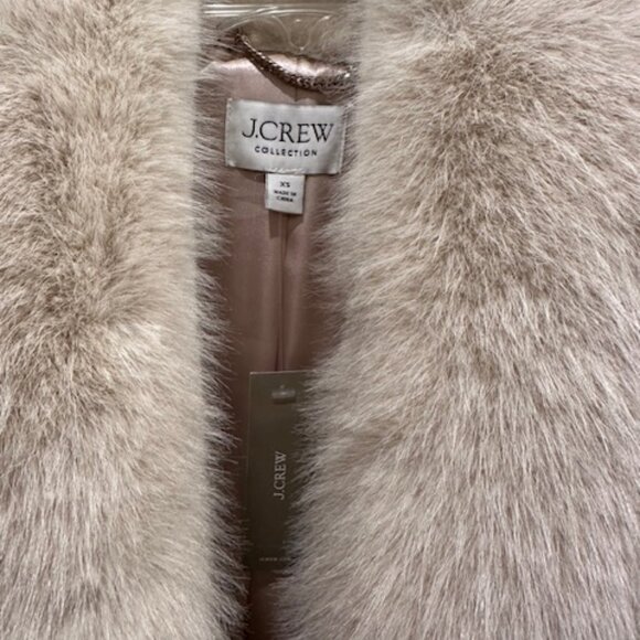 J.Crew Collection Limited Edition Faux-Fur Coat XS BNT - Picture 5 of 6